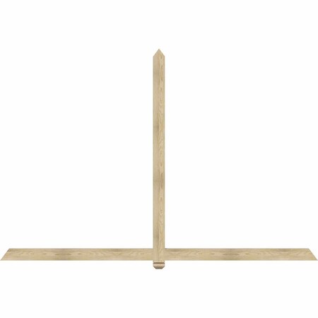 Ekena Millwork Eugene Rough Sawn Timber Gable Bracket, Douglas Fir, 108"W x 72"H x 2"D x 4"F, 16/12 Pitch GBW108X72X0204EUG00RDF